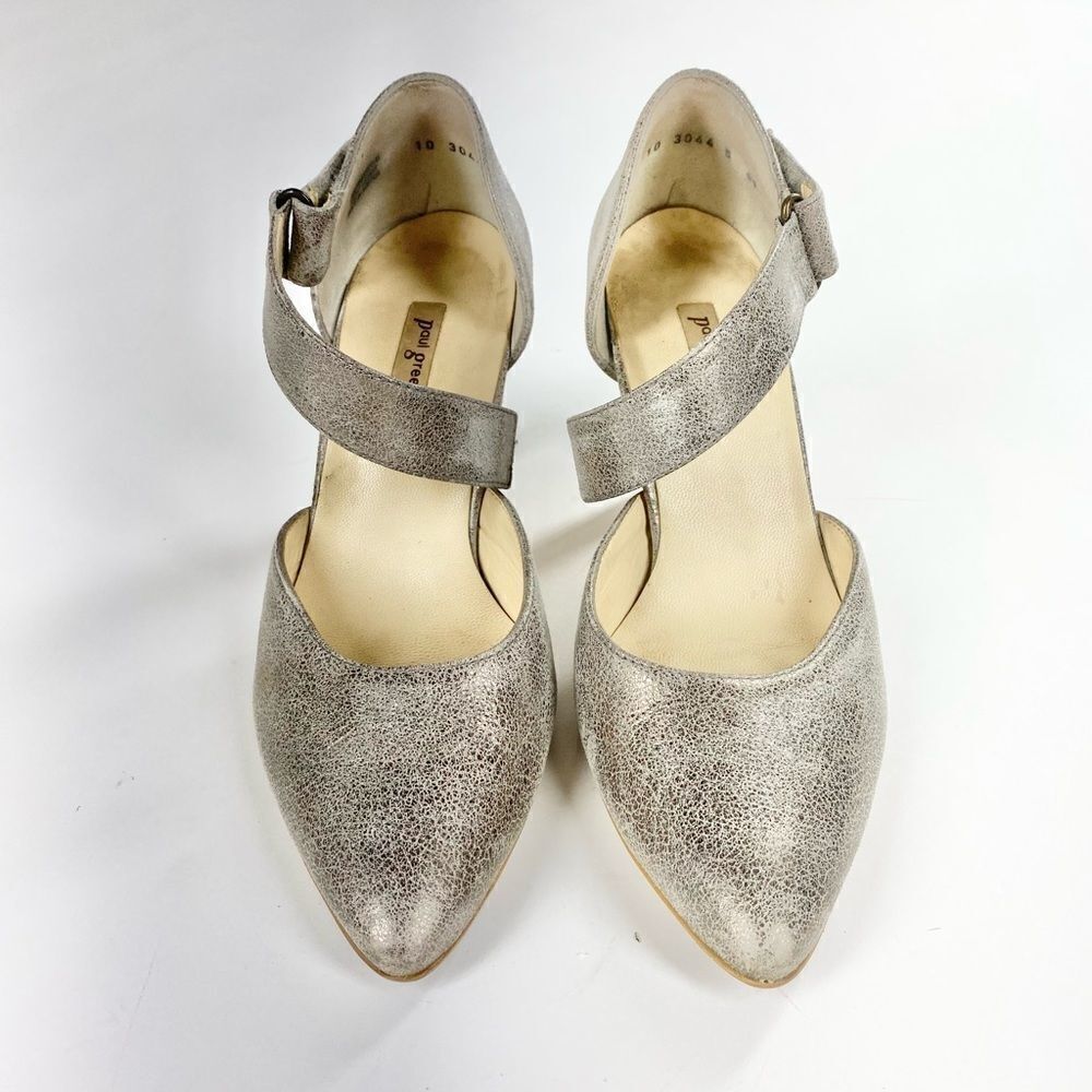 Paul Green Desire metallic pointed toe heels 5